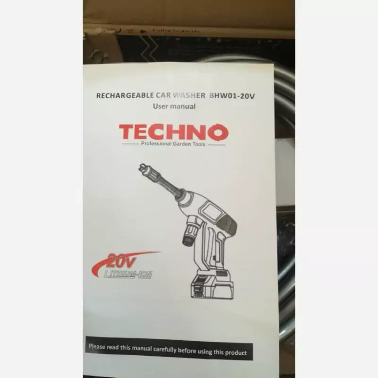 دفترچه راهنمای کارتن کارواش شارژی تکنو