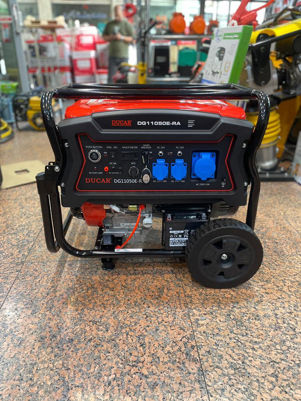 موتور برق دوکار 8.5 کیلووات ریموت دار، استارتی دسته چرخ دار DG11050E-RA