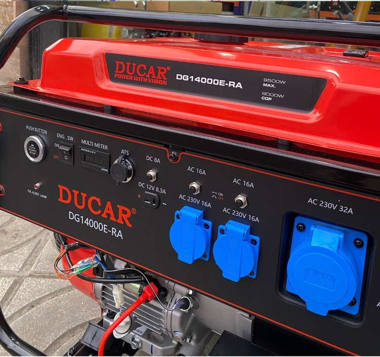 موتور برق دوکار 9.5 کیلووات مدل DG14000E-RA - ریموت دار