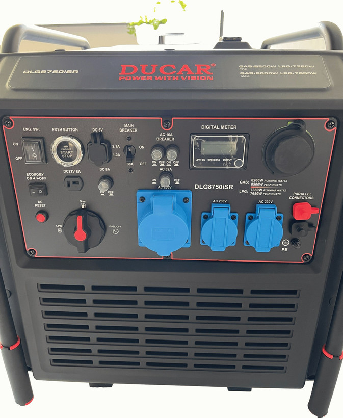 موتور برق 8.2 کیلوات تکفاز ریموت دار استارتی دوگانه سوز دوکار مدل DLG8750iSR