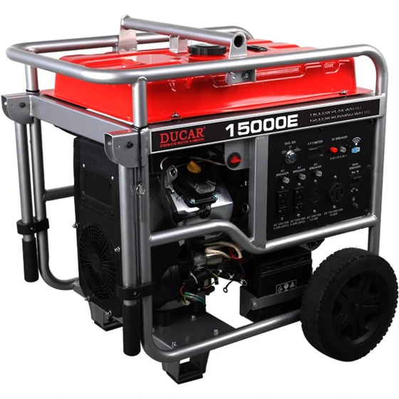 موتور برق 12 کیلوات سه فاز دو سیلندر استارتی دوکار مدل DGLG15000E